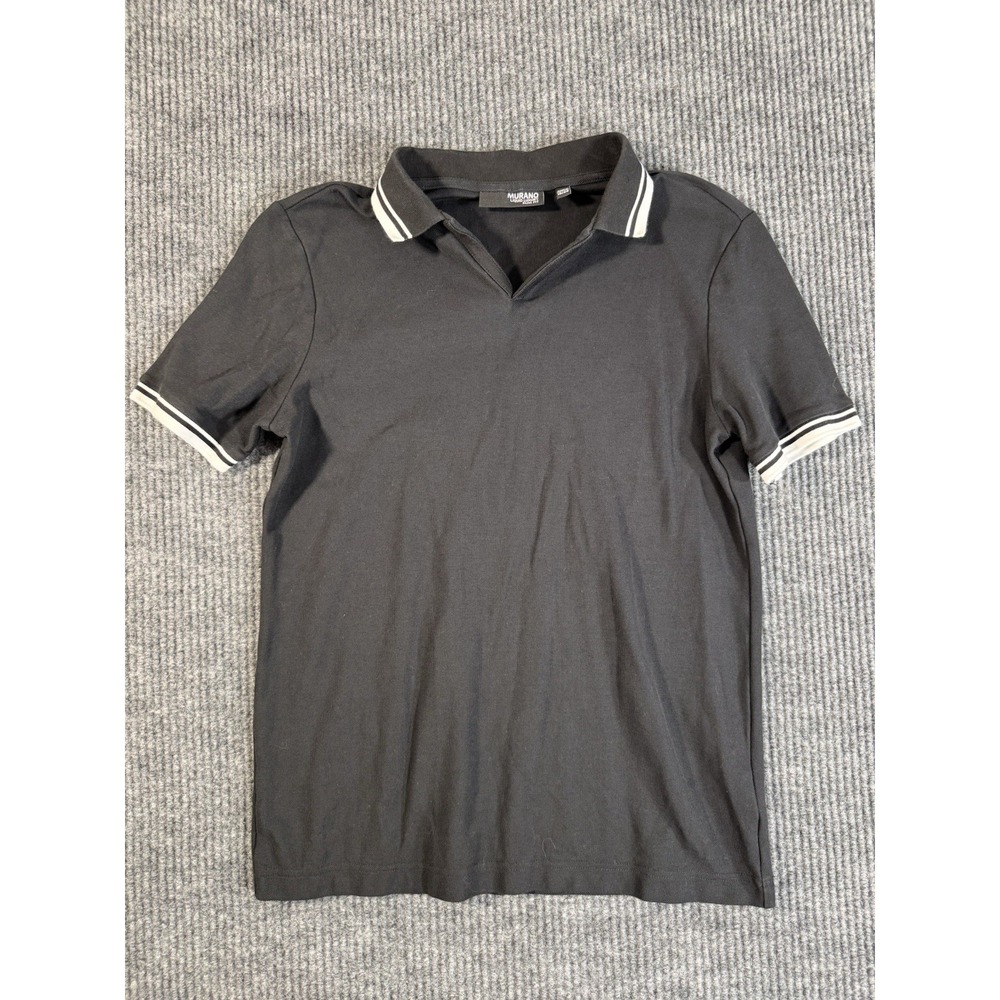 Murano Liquid Luxury Slim Fit Men's Polo Shirt‎ Black 18/20 100% Cotton